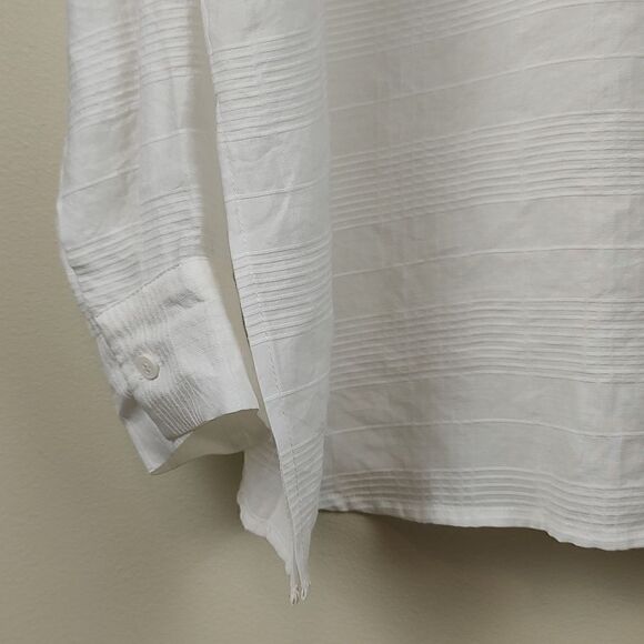 Gentle Fawn Semi Sheer Long Sleeve Button Down Blouse Size L NWT - Picture 5 of 14